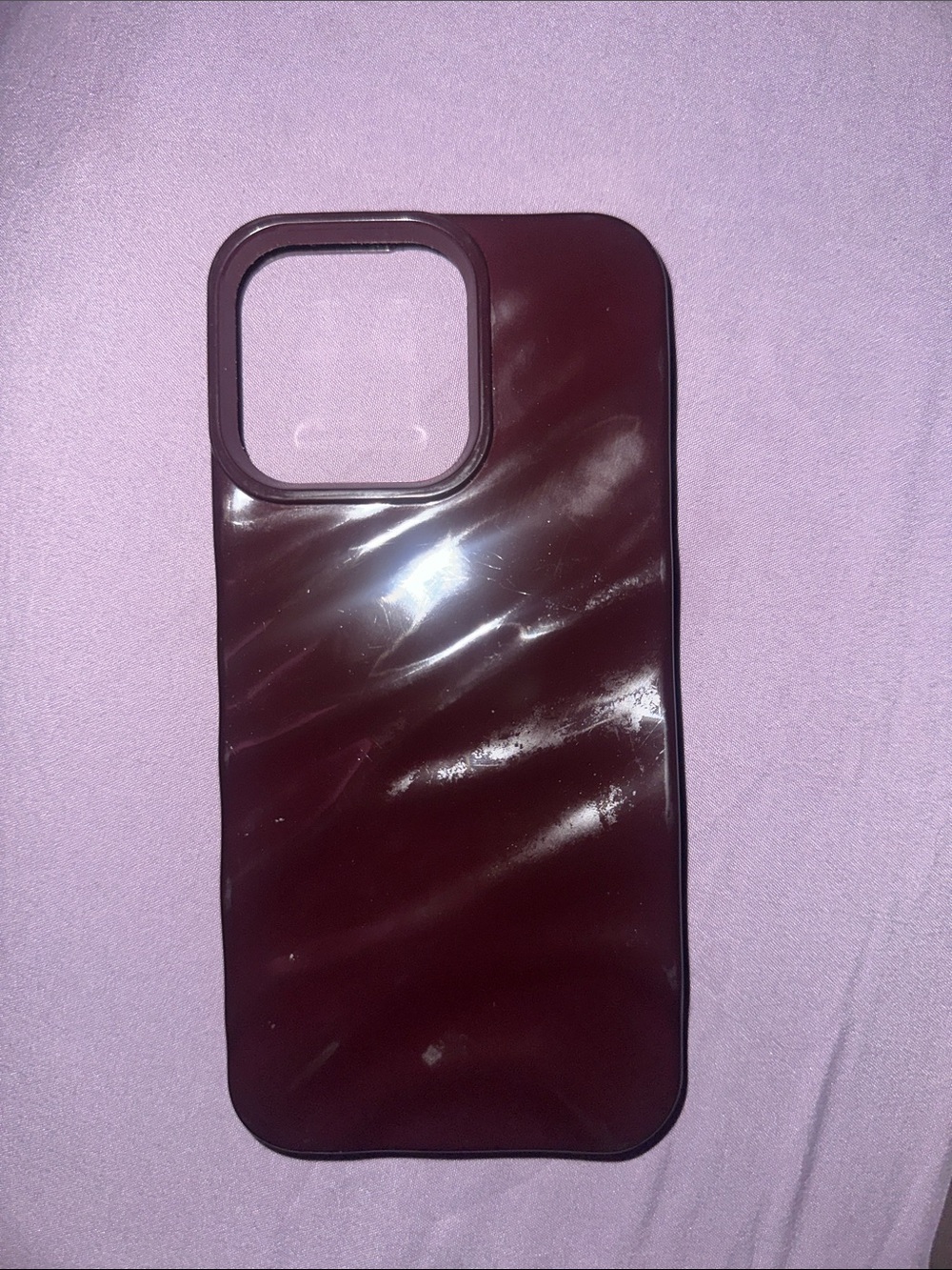Apple Dark Burgundy Glossy Slim Phone Case